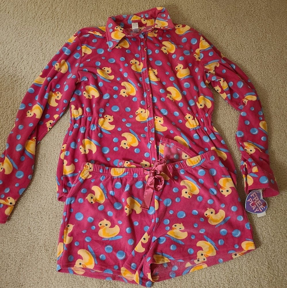 Pink Rubber Ducky Soft Pajamas